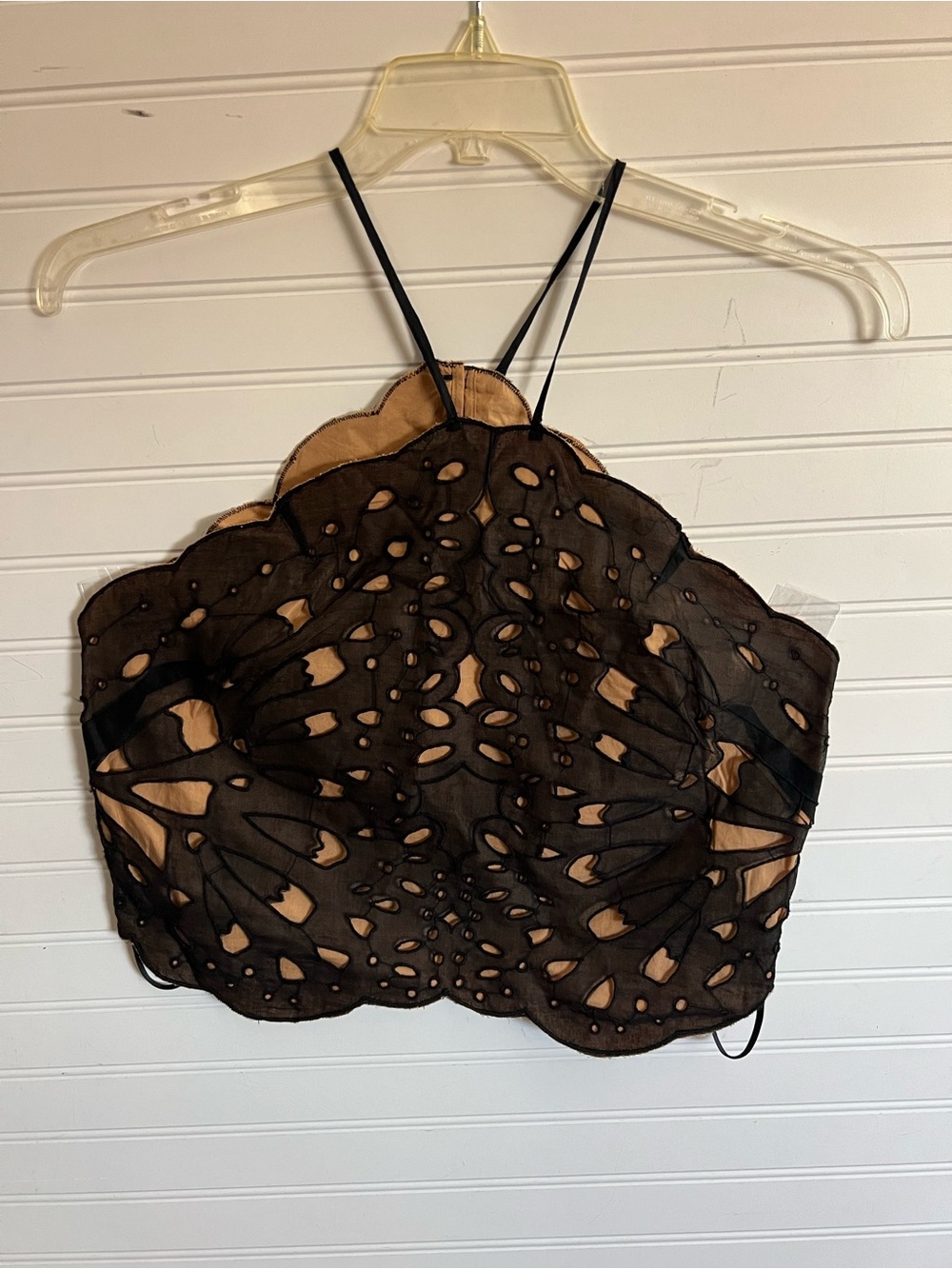 NWT Anthropologie Black Lace Butterfly Camisole Size 10